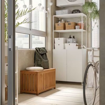 Personalización Banco de almacenamiento de madera para exteriores e interiores Gran cubierta de almacenamiento Caja cobertizo de jardín