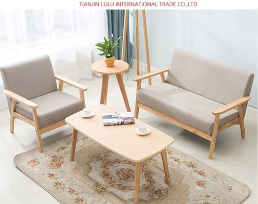 Sofá de madera para sala de estar estilo seccional y aceptación OEM incluido en el diseño