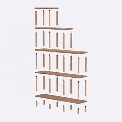 Sala de estar Estante de libros de madera maciza madera de haya Estante de libros de madera minimalista con estantes plegables