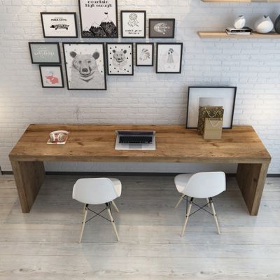 Escritorio de computadora de madera sólida de diseño moderno y mesa de conferencias para el trabajo colaborativo