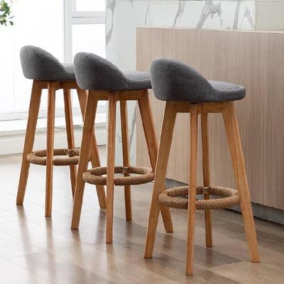 Acolchado de tela espalda silla de bar alta taburetes para cocina y bar personalizado economía práctica