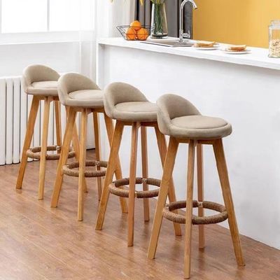 Acolchado de tela espalda silla de bar alta taburetes para cocina y bar personalizado economía práctica