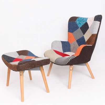 Hospital personalizado sillón práctico de sala de estar con marco de madera sólida y material de respaldo de asiento de tela