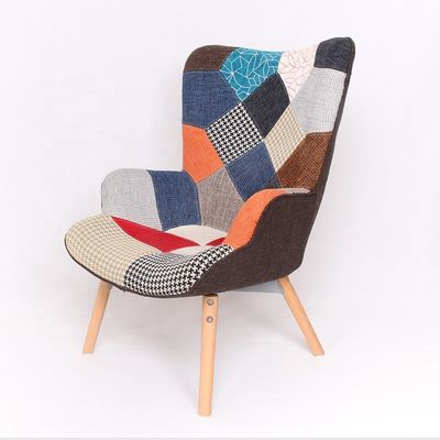 Hospital personalizado sillón práctico de sala de estar con marco de madera sólida y material de respaldo de asiento de tela