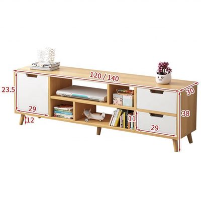 Muebles de color personalizados para salones profesionales Estante de televisión de madera / gabinete para casas de estilo moderno