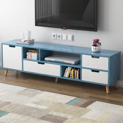 Muebles de color personalizados para salones profesionales Estante de televisión de madera / gabinete para casas de estilo moderno