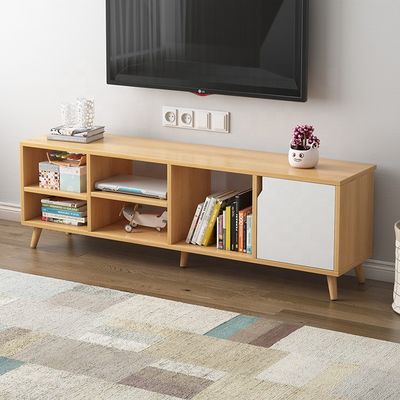 Muebles de color personalizados para salones profesionales Estante de televisión de madera / gabinete para casas de estilo moderno