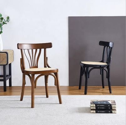 Silla de comedor de madera maciza apilada de diseño nórdico