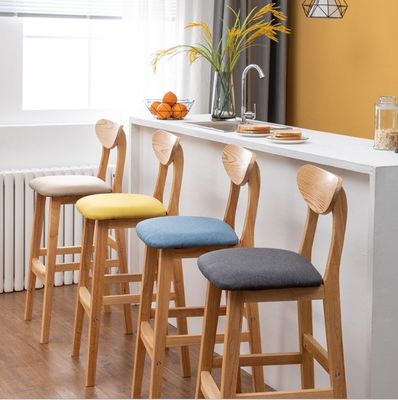 Diseño contemporáneo estilo sillas de bar de madera taburetes para mesa alta en la sala de estar