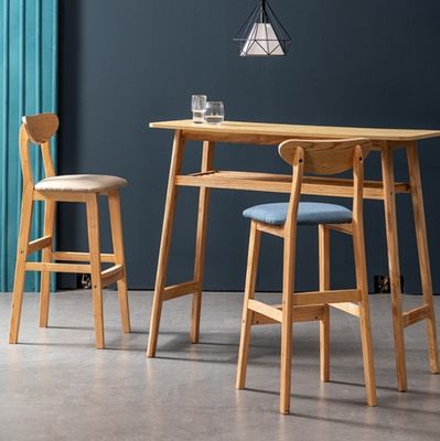Diseño contemporáneo estilo sillas de bar de madera taburetes para mesa alta en la sala de estar