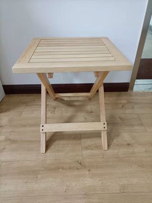 Diseño moderno Jardín plegable pequeño Mesa de madera de caucho para patio Bebidas de café al aire libre Embalaje de correo Estilo moderno