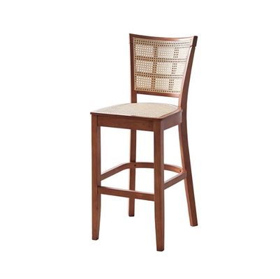 Silla de bar de cocina a medida Pierna de madera sólida Taburete de 43cm*43cm*109cm Peso límite 100KG