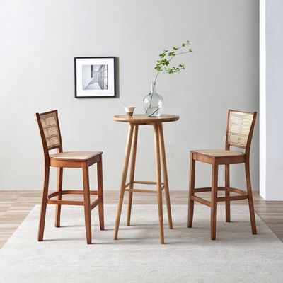 Silla de bar de cocina a medida Pierna de madera sólida Taburete de 43cm*43cm*109cm Peso límite 100KG