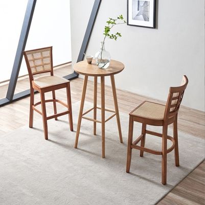Silla de bar de cocina a medida Pierna de madera sólida Taburete de 43cm*43cm*109cm Peso límite 100KG