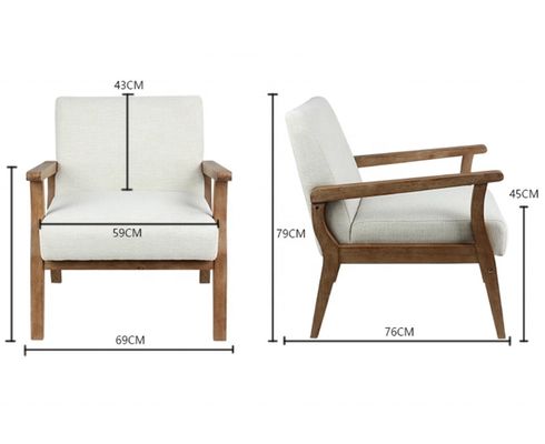 Silla de Ocio de Piernas de Madera Sólida para la última elaboración personalizada exquisita Silla de brazo de sala de estar