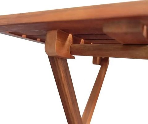 Pícnic Cuadro de madera sólida Plegable Mesa de jardín para bebidas de café y té al aire libre y patio lateral