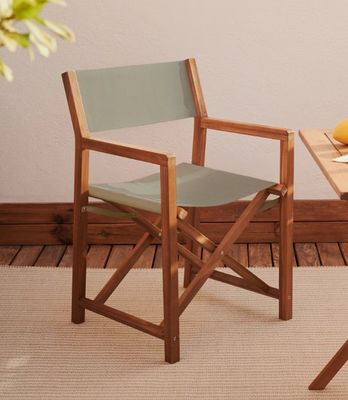 Embalaje de correo silla de exterior nórdica moderna con madera sólida y diseño plegable