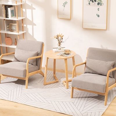 Muebles de sala de estar más recientes personalizados exquisita mano de obra Sofá seccional con piernas de madera Piernas de madera Set de sofá de sala de estar