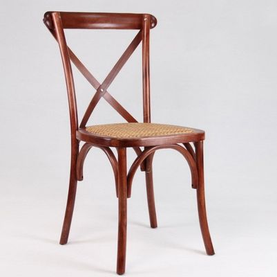 Silla trasera de rotín para comedor boda Silla de madera moderna en color marrón/natural/blanco/vino tinto 25 días Entrega