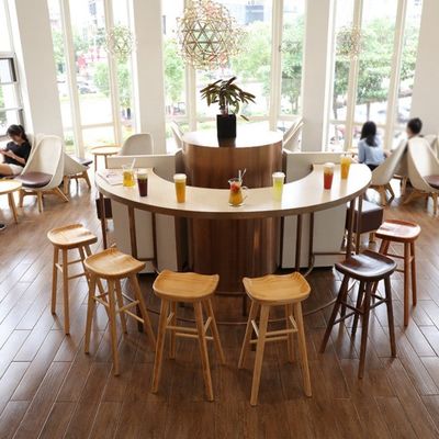 Silla de bar moderna Restaurante Comedor Cocina Hotel Nórdico Muebles de madera sólida Color personalizable para un tipo específico