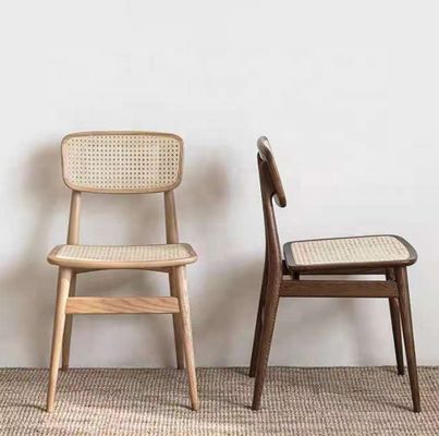 Diseño moderno estilo nórdico silla de asiento de madera maciza de ratán Servicio OEM