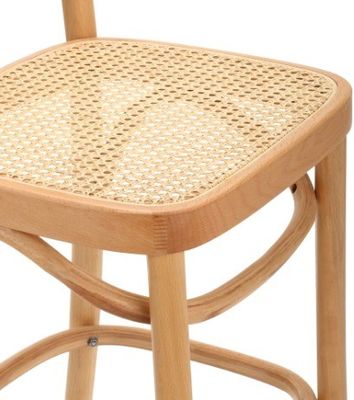 Muebles comerciales Taburete de escritorio de madera con marco natural y sin diseño plegado