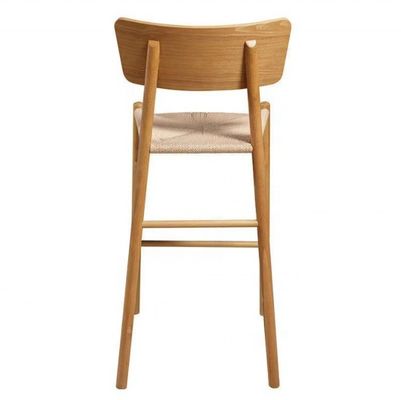 Diseño moderno silla de asiento de madera maciza de cuerda tejida para el hogar