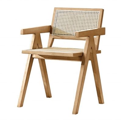 Servicio OEM aceptado Diseño moderno silla de rattan de madera sólida