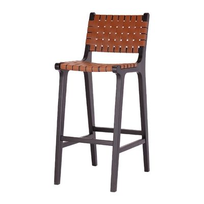 Silla de bar de madera sólida de estilo moderno para el Bistro de moda nórdica