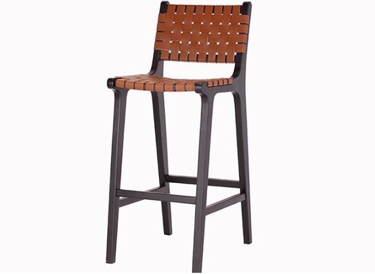 Silla de bar de madera sólida de estilo moderno para el Bistro de moda nórdica