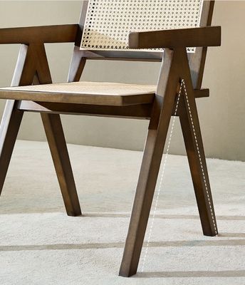 Servicio OEM aceptado Diseño moderno silla de rattan de madera sólida