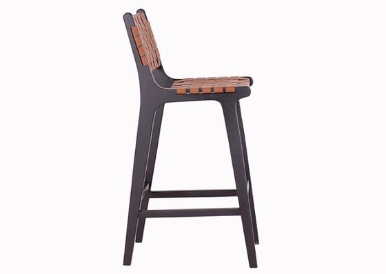 Silla de bar de madera sólida de estilo moderno para el Bistro de moda nórdica