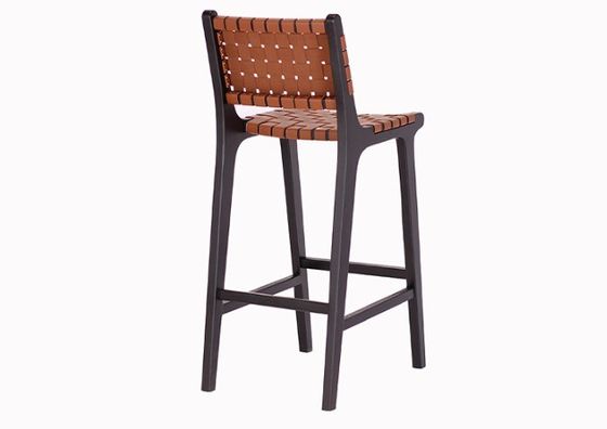 Silla de bar de madera sólida de estilo moderno para el Bistro de moda nórdica