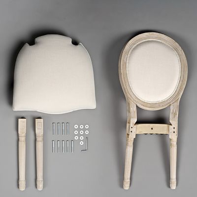 Tejido de comedor de madera de estilo vintage francés de madera de boda apilable silla de madera con acabado de nitrolaca resistente y duradera