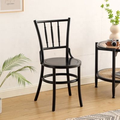 Silla de bar específica Silla de comedor de ratán Muebles de bar Silla de madera maciza para el comedor