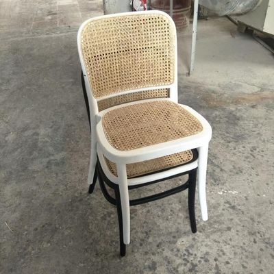Silla de boda moderna de rotín para banquetes y bodas