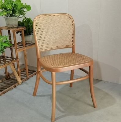 Casa Muebles Silla de comedor de rotín de madera con diseño moderno