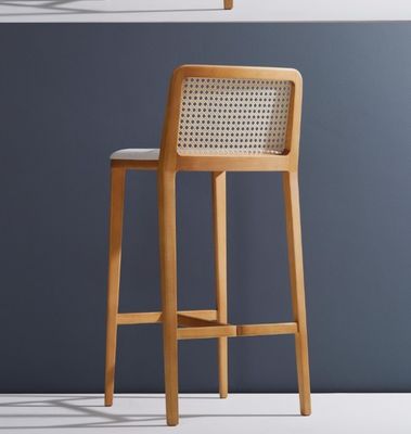 Muebles comerciales Silla de bar de madera sillas de rotín taburete de estilo moderno y venta
