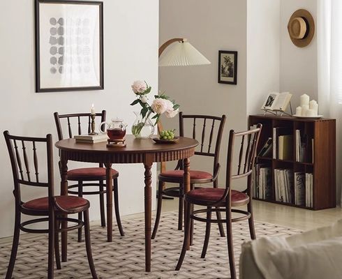 Muebles de comedor Madera maciza Veludo de madera clásica de lujo usado antiguo sillas modernas para bodas y eventos especiales