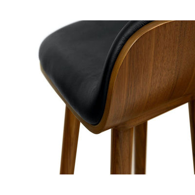 Taburetes de bar de madera de caoba de pie alto para asientos acolchados en bares y clubes