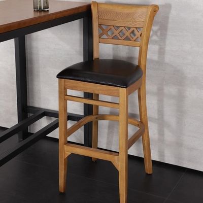 Silla de comedor moderna de madera maciza con respaldo alto mezcla de estilo y comodidad