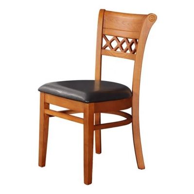 Silla de comedor moderna de madera maciza con respaldo alto mezcla de estilo y comodidad