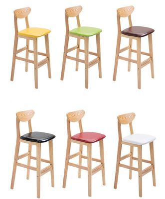 Servicio OEM aceptado taburete de madera sólida natural para muebles de sillas altas y cojines