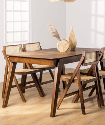 Silla de madera moderna silla plegable de madera sólida de ratán natural para eventos con embalaje y correo