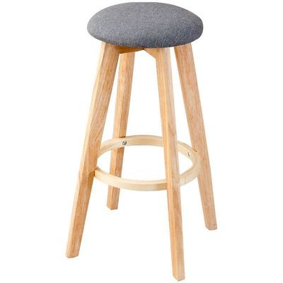 Muebles comerciales de diseño moderno taburete de bar de madera maciza silla alta para bar