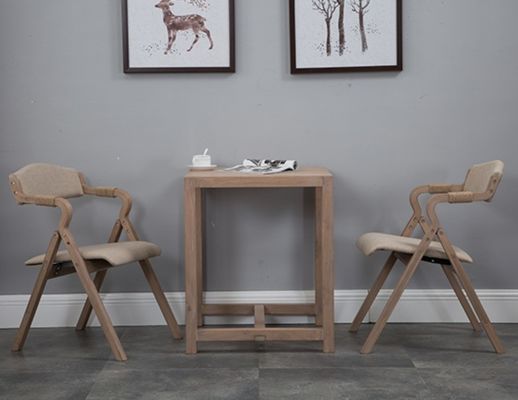 Sillas de comedor de madera plegable nórdica duradera y elegante en ceniza noreste con límite de peso de 150K