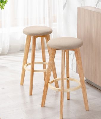 Muebles comerciales de diseño moderno taburete de bar de madera maciza silla alta para bar