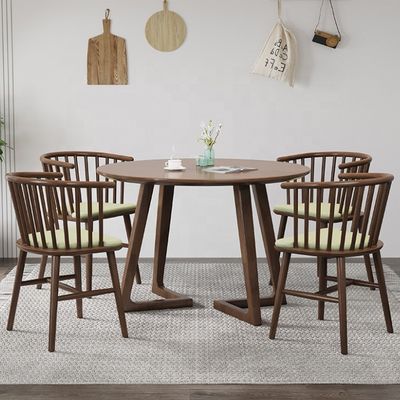 Mesa de comedor de madera sólida de estilo nórdico para muebles para el hogar en el hospital en forma rectangular