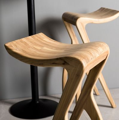 Silla alta mostrador taburetes de bar silla de bar taburete de madera sólida L-59