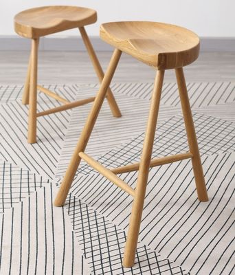 Moderno diseño de silla alta taburete de madera sólida para pub L-62